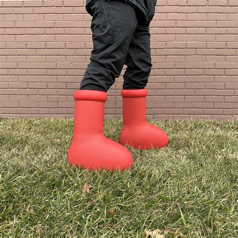 fake big red shoes|the big red boots.